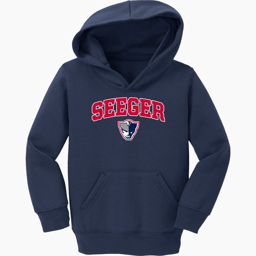 SEEGER HIGH SCHOOL PATRIOTS <span class="pdp-name-mascot">SEEGER PATRIOTS</span> Port & Company Toddler Core Fleece Pullover Hooded Sweatshirt