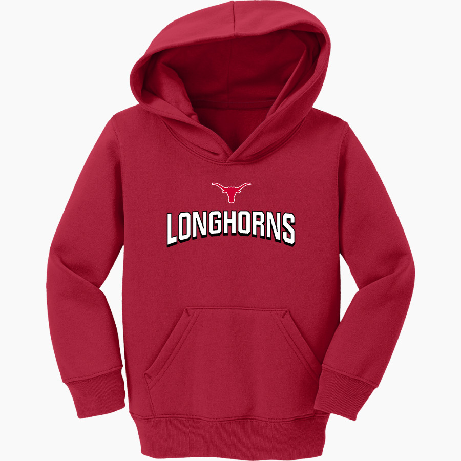 DOVER HIGH SCHOOL LONGHORNS Port & Company Toddler Core Fleece Pullover Hooded Sweatshirt