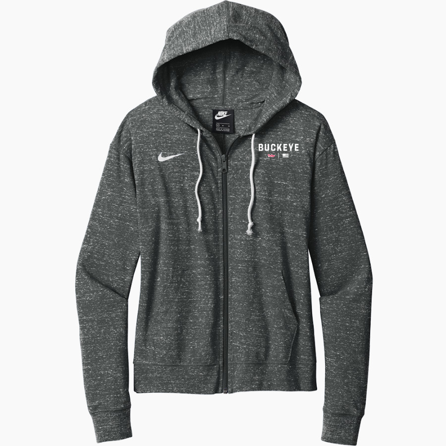 Buckeye Volleyball Club <span class="pdp-name-mascot">Buckeye Volleyball Club</span> Nike Women's Gym Vintage Full-Zip Hoodie