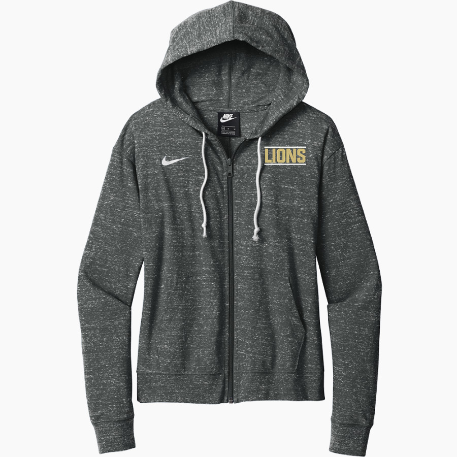 LEVERETTS CHAPEL HIGH SCHOOL LIONS <span class="pdp-name-mascot">LEVERETTS CHAPEL LIONS</span> Nike Women's Gym Vintage Full-Zip Hoodie