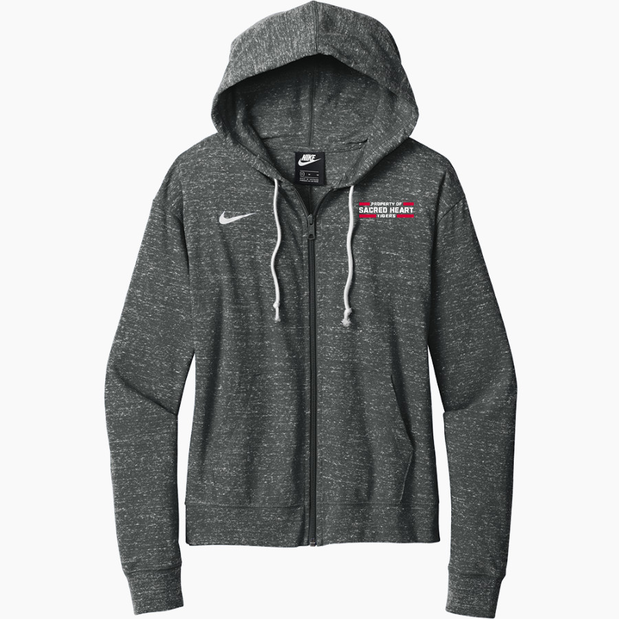 Sacred Heart Tigers <span class="pdp-name-mascot">Sacred Heart of Jesus Tigers</span> Nike Women's Gym Vintage Full-Zip Hoodie