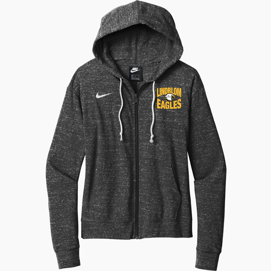 LINDBLOM MATH AND SCIENCE ACADEMY EAGLES <span class="pdp-name-mascot">LINDBLOM COLLEGE PREP EAGLES</span> Nike Women's Gym Vintage Full-Zip Hoodie