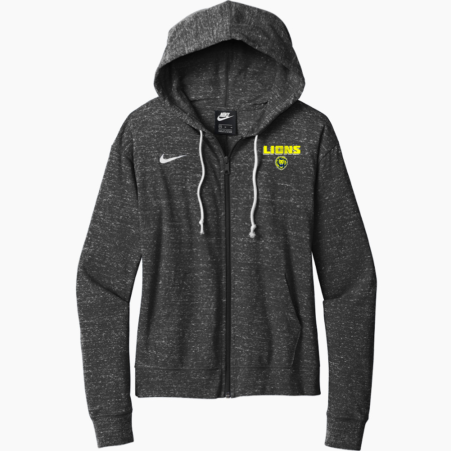 ASHEVILLE CHRISTIAN ACADEMY LIONS <span class="pdp-name-mascot">ASHEVILLE LIONS</span> Nike Women's Gym Vintage Full-Zip Hoodie