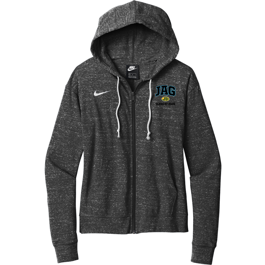 JAG High School Jaguars <span class="pdp-name-mascot">JEFF DAVIS VOLUNTEERS</span> Nike Women's Gym Vintage Full-Zip Hoodie