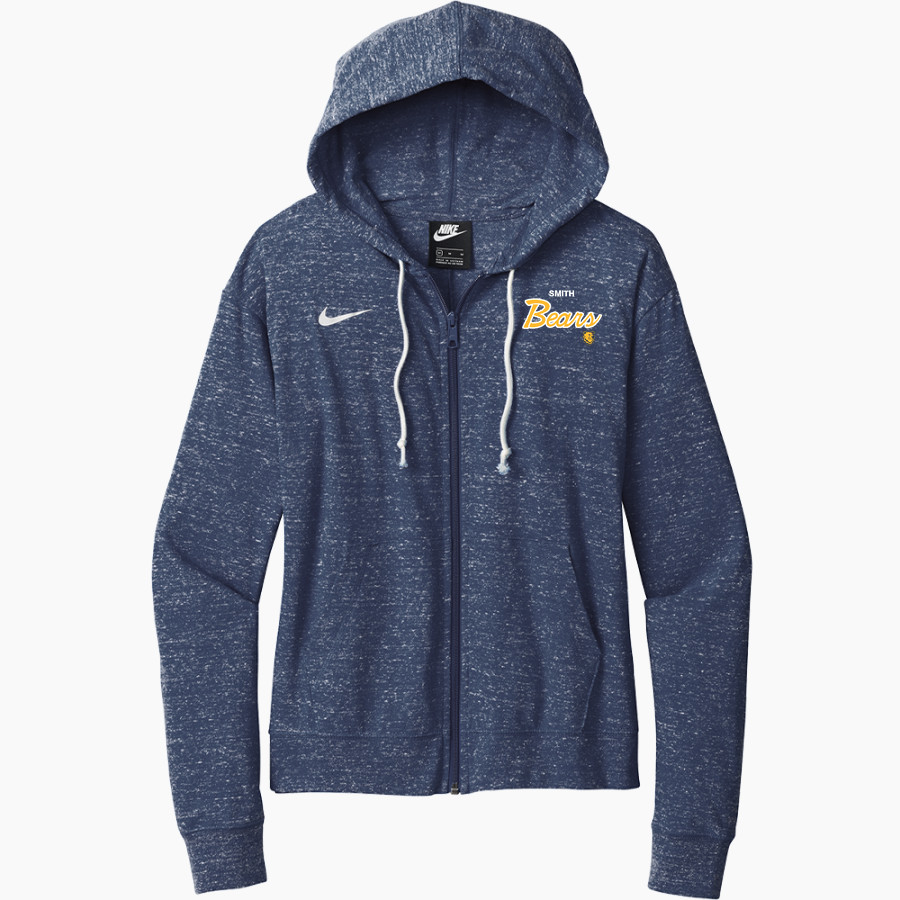 Smith Bears <span class="pdp-name-mascot">SMITH COLLEGE BEARS</span> Nike Women's Gym Vintage Full-Zip Hoodie