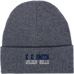 E E SMITH HIGH SCHOOL GOLDEN BULLS <span class="pdp-name-mascot">E E SMITH GOLDEN BULLS</span> Port & Company Knit Cap Front Thumbnail