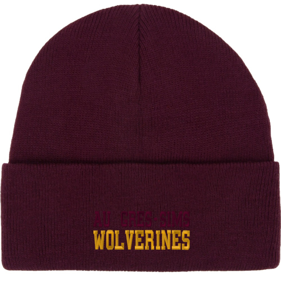 Au Gres-Sims HIGH SCHOOL WOLVERINES <span class="pdp-name-mascot">AU GRES - SIMS WOLVERINES</span> Port & Company Knit Cap