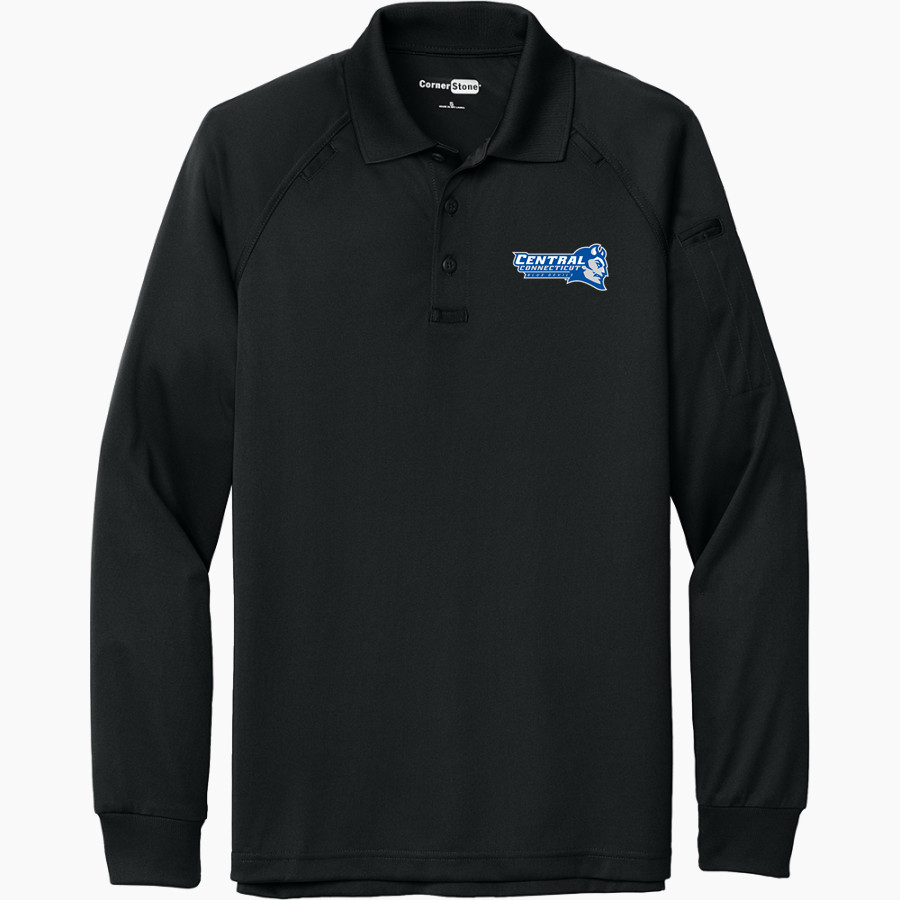 CCSU Blue Devils CornerStone Men's Select Long Sleeve Snag-Proof Tactical Polo