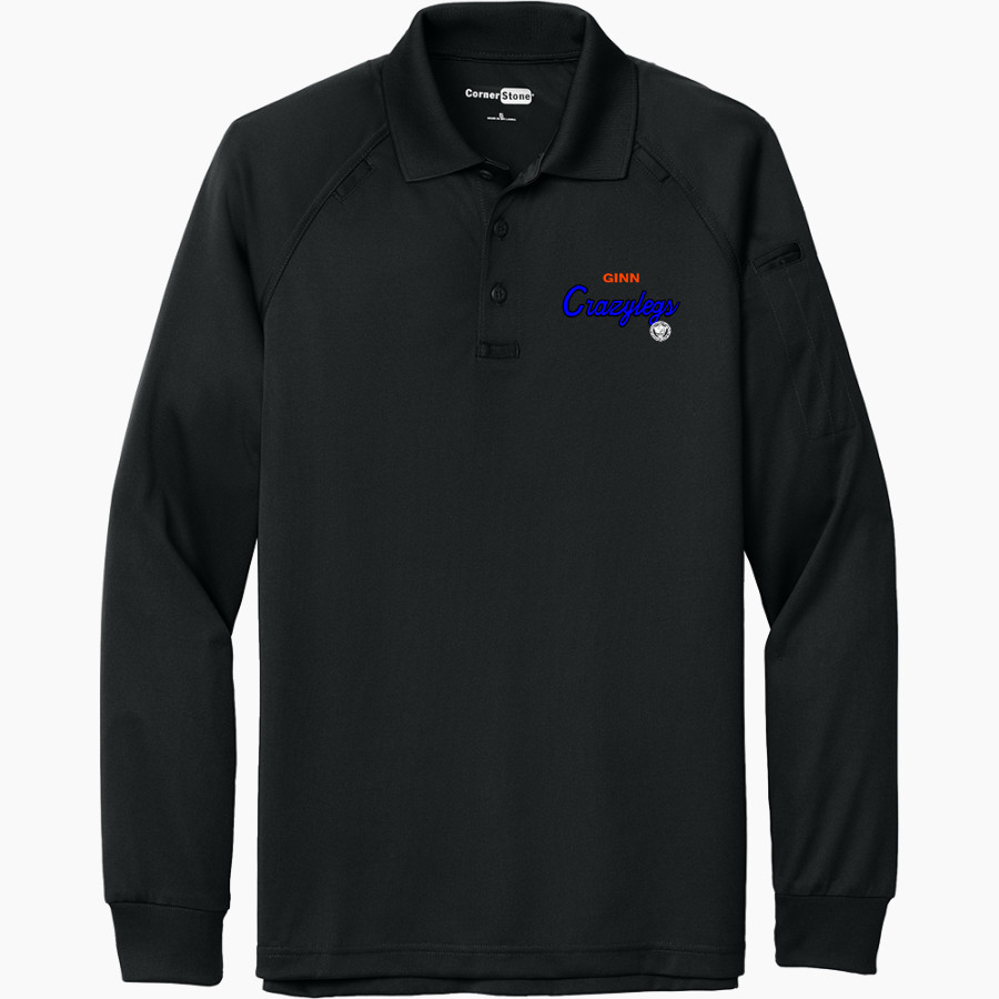 GINN ACADEMY CRAZYLEGS <span class="pdp-name-mascot">GINN CRAZYLEGS</span> CornerStone Men's Select Long Sleeve Snag-Proof Tactical Polo