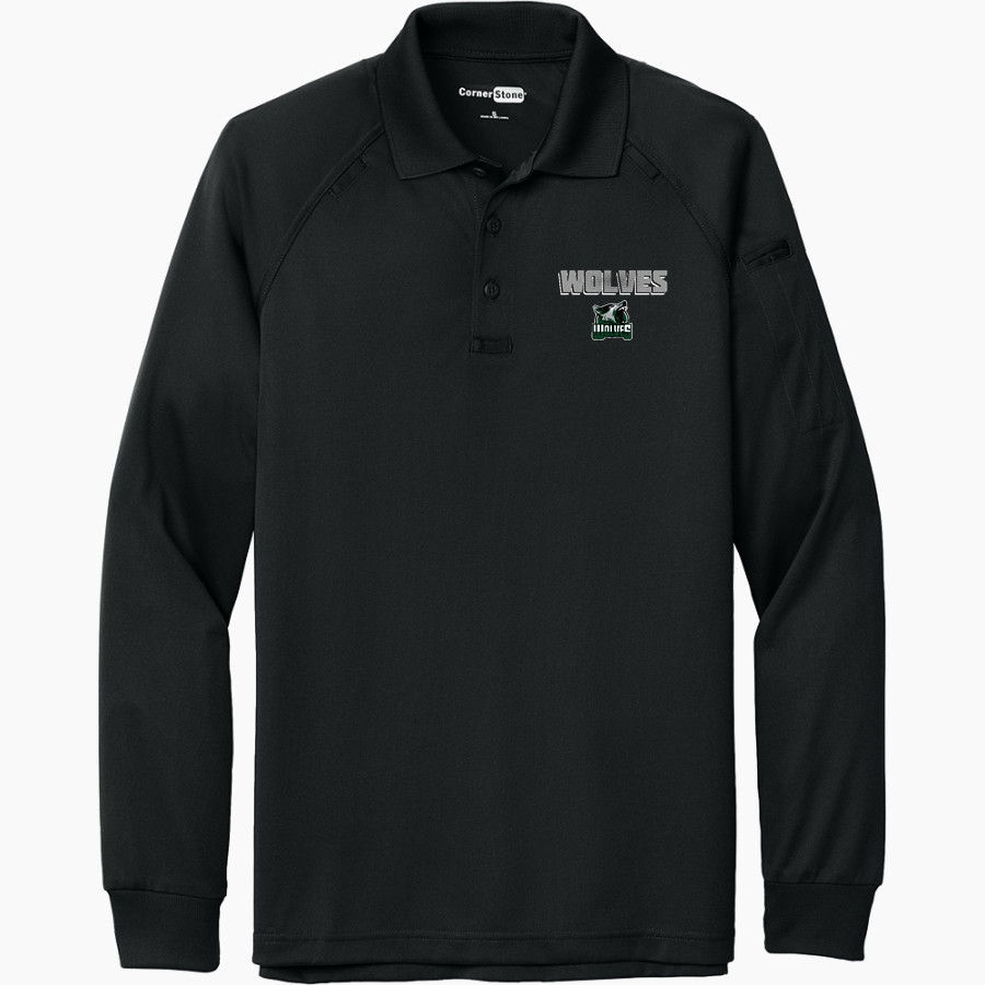 Woods Charter Wolves CornerStone Men's Select Long Sleeve Snag-Proof Tactical Polo
