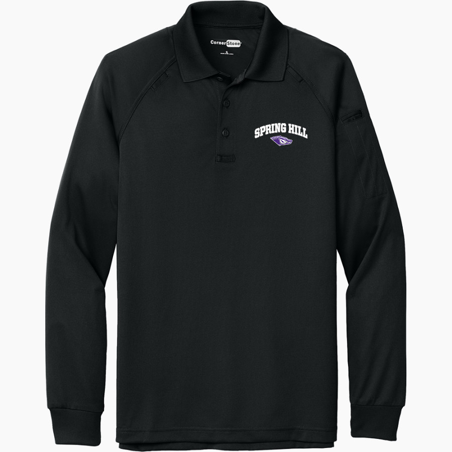 Spring Hill Badgers <span class="pdp-name-mascot">Spring Hill Badgers</span> CornerStone Men's Select Long Sleeve Snag-Proof Tactical Polo