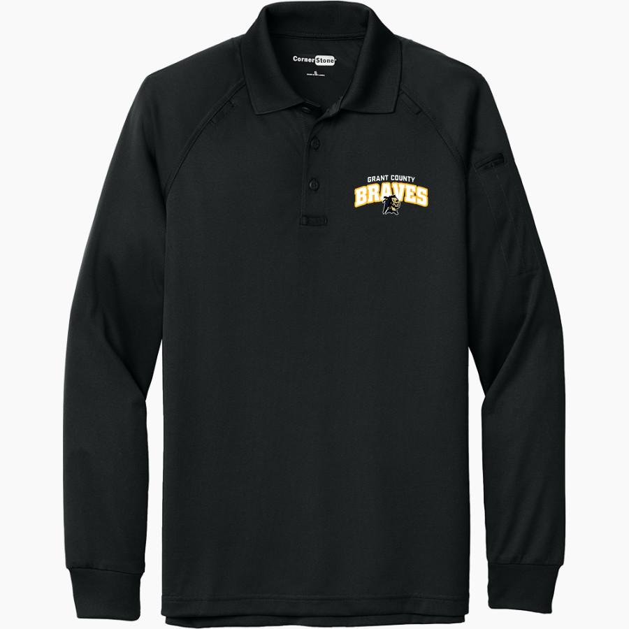 Grant County Braves The Official Online Store <span class="pdp-name-mascot">Grant County Braves</span> CornerStone Men's Select Long Sleeve Snag-Proof Tactical Polo