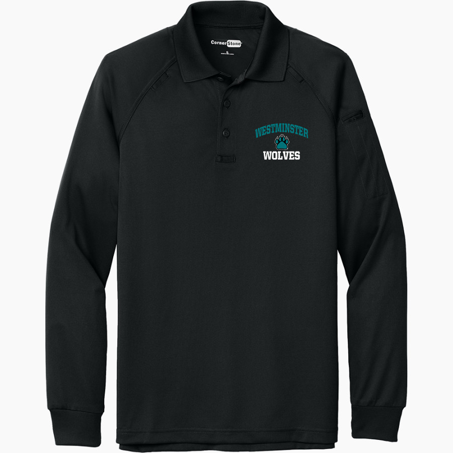 Westminster Wolves <span class="pdp-name-mascot">Westminster Wolves</span> CornerStone Men's Select Long Sleeve Snag-Proof Tactical Polo