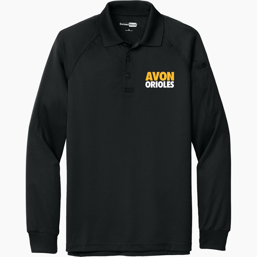 Avon Orioles <span class="pdp-name-mascot">Avon Orioles</span> CornerStone Men's Select Long Sleeve Snag-Proof Tactical Polo