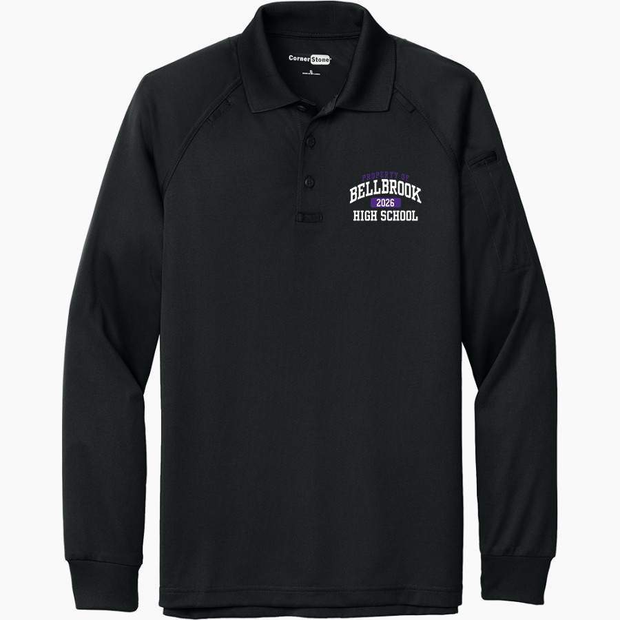 BELLBROOK GOLDEN EAGLES The Official Online Store CornerStone Men's Select Long Sleeve Snag-Proof Tactical Polo