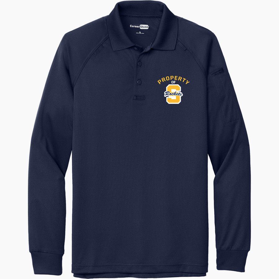 STREETSBORO HIGH SCHOOL ROCKETS <span class="pdp-name-mascot">STREETSBORO ROCKETS</span> CornerStone Men's Select Long Sleeve Snag-Proof Tactical Polo