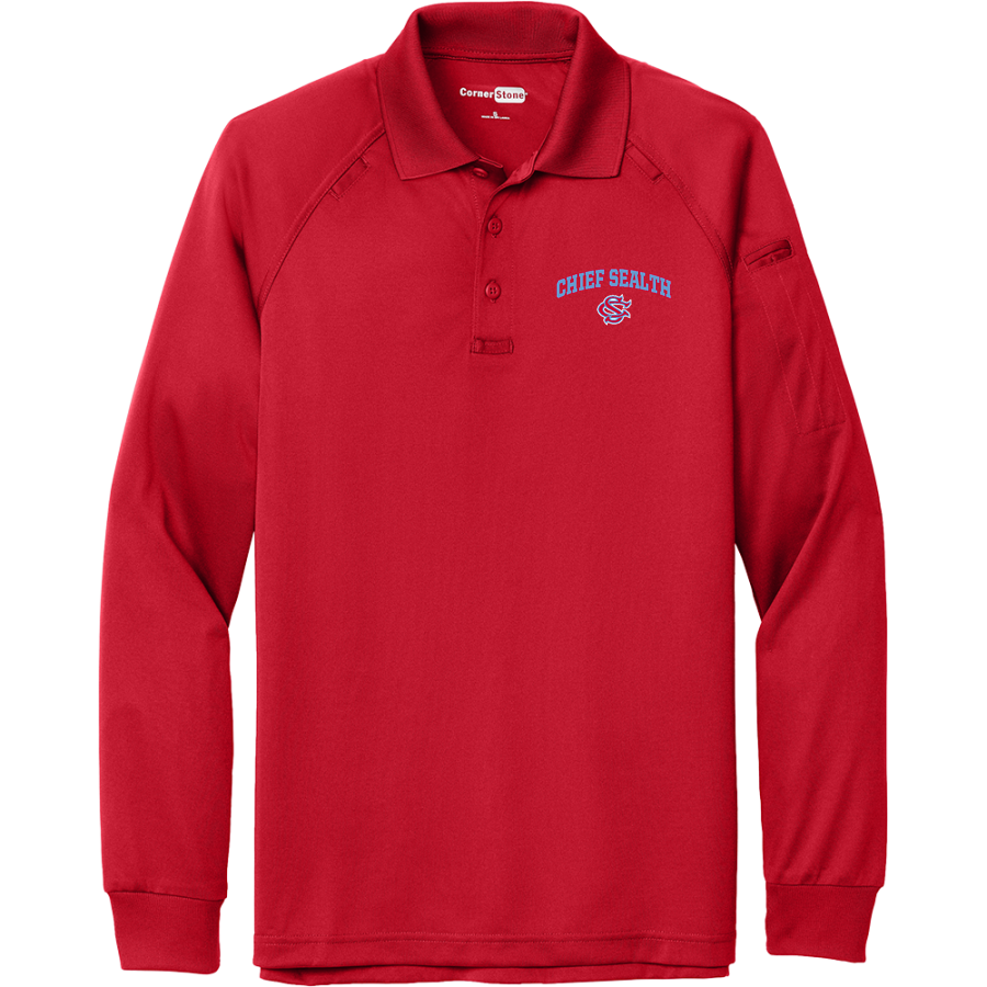 CHIEF SEALTH HIGH SCHOOL SEAHAWKS <span class="pdp-name-mascot">CHIEF SEALTH SEAHAWKS</span> CornerStone Men's Select Long Sleeve Snag-Proof Tactical Polo