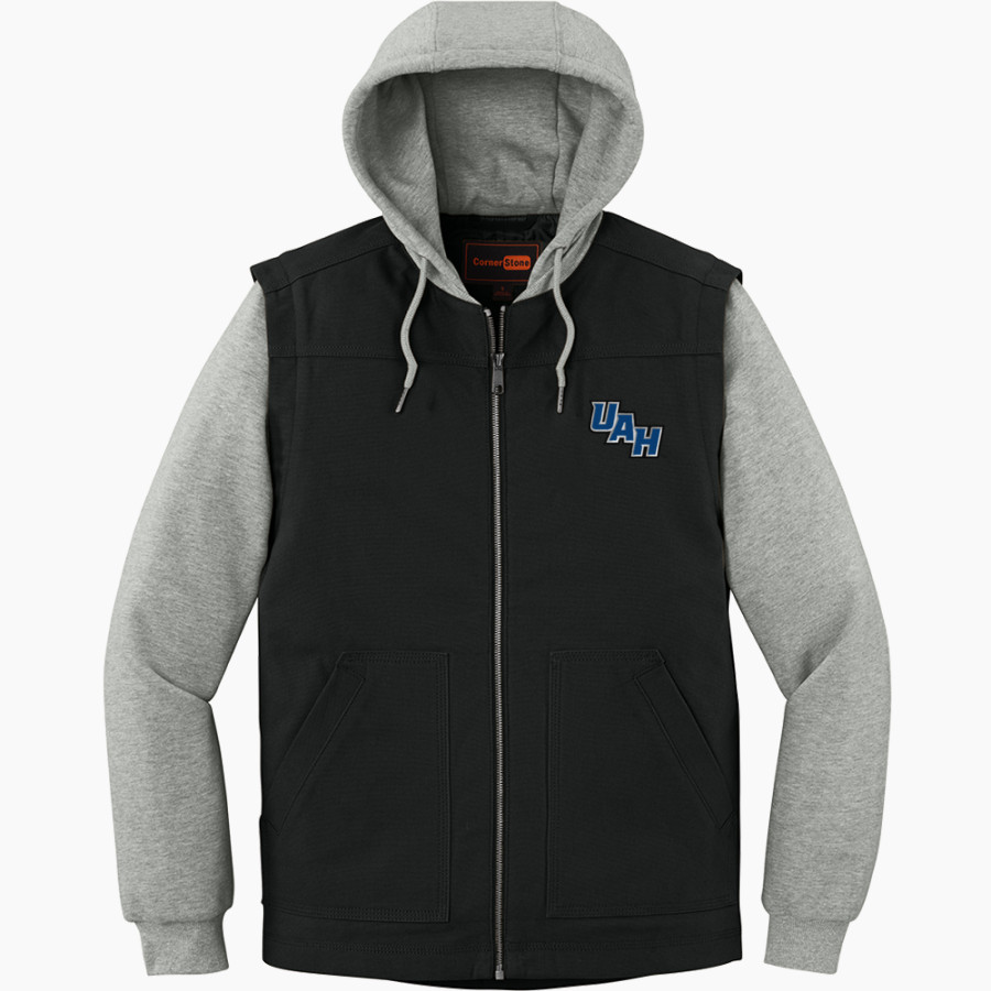 UAH Chargers <span class="pdp-name-mascot">University of Alabama Chargers</span> CornerStone Men's Duck Fleece Full-Zip Hooded Jacket