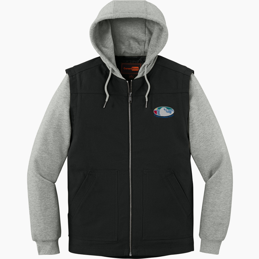 St John's Lutheran Eagles <span class="pdp-name-mascot">St John Lutheran School Eagles</span> CornerStone Men's Duck Fleece Full-Zip Hooded Jacket