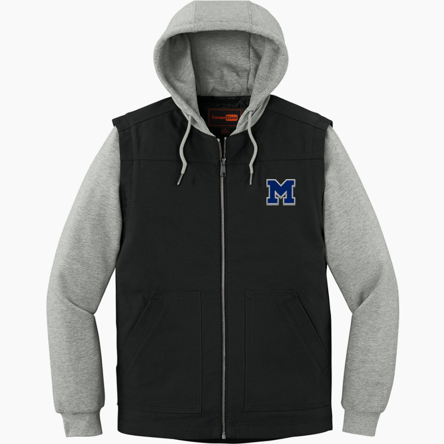 Massena Red Raiders <span class="pdp-name-mascot">Massena Raiders</span> CornerStone Men's Duck Fleece Full-Zip Hooded Jacket