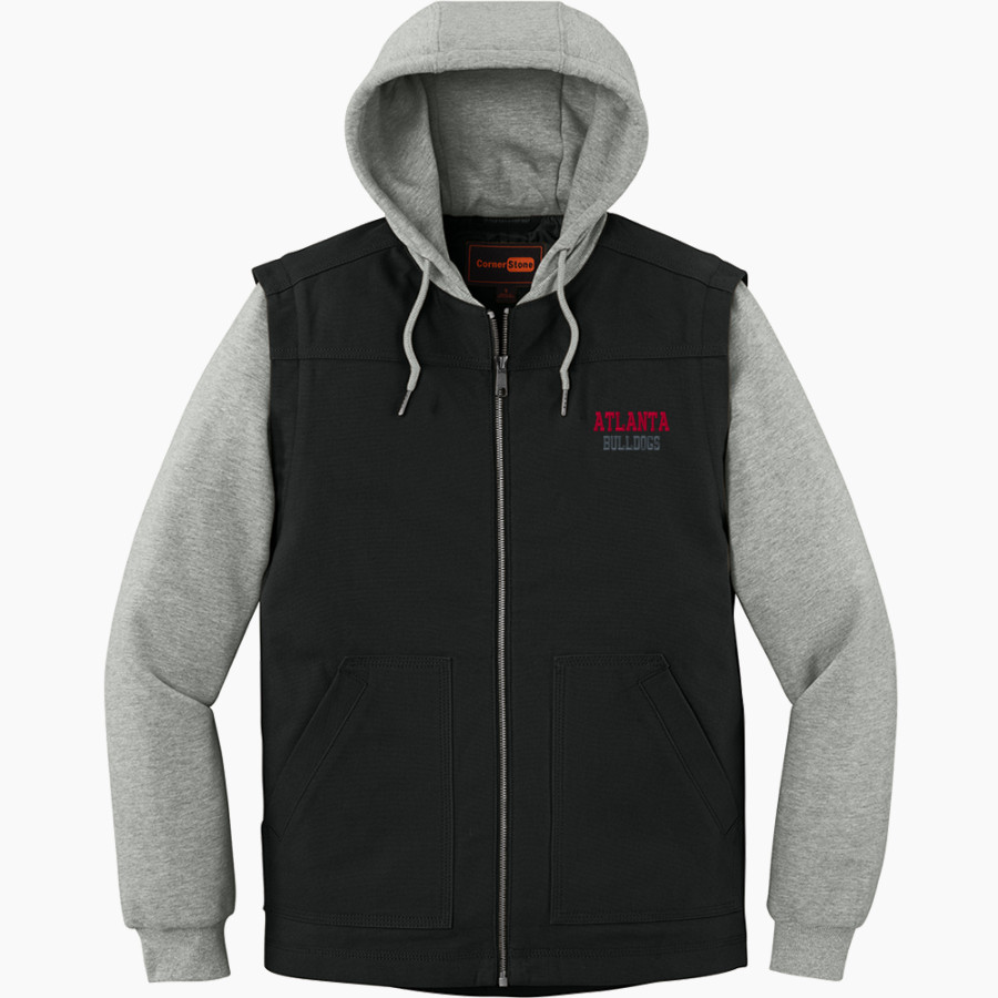 ATLANTA HIGH SCHOOL BULLDOGS <span class="pdp-name-mascot">ATLANTA BULLDOGS</span> CornerStone Men's Duck Fleece Full-Zip Hooded Jacket