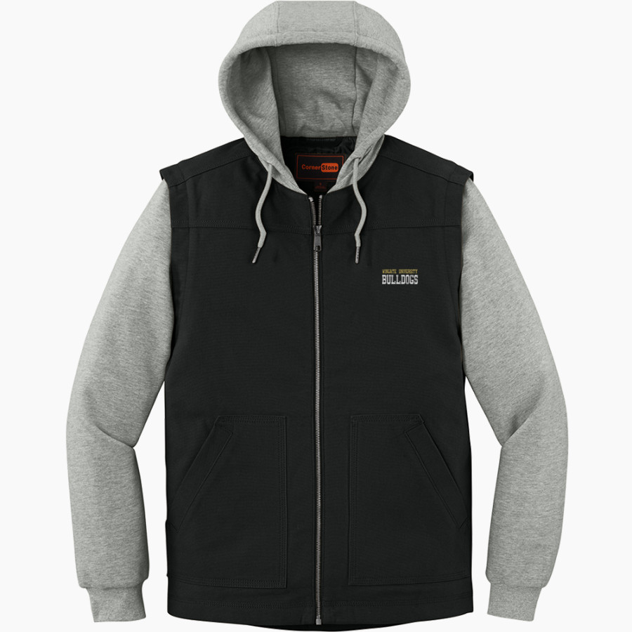 Wingate University Bulldogs <span class="pdp-name-mascot">Wingate Bulldogs</span> CornerStone Men's Duck Fleece Full-Zip Hooded Jacket