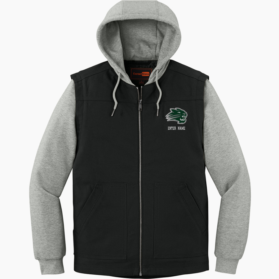 JENISON HIGH SCHOOL WILDCATS <span class="pdp-name-mascot">JENISON WILDCATS</span> CornerStone Men's Duck Fleece Full-Zip Hooded Jacket