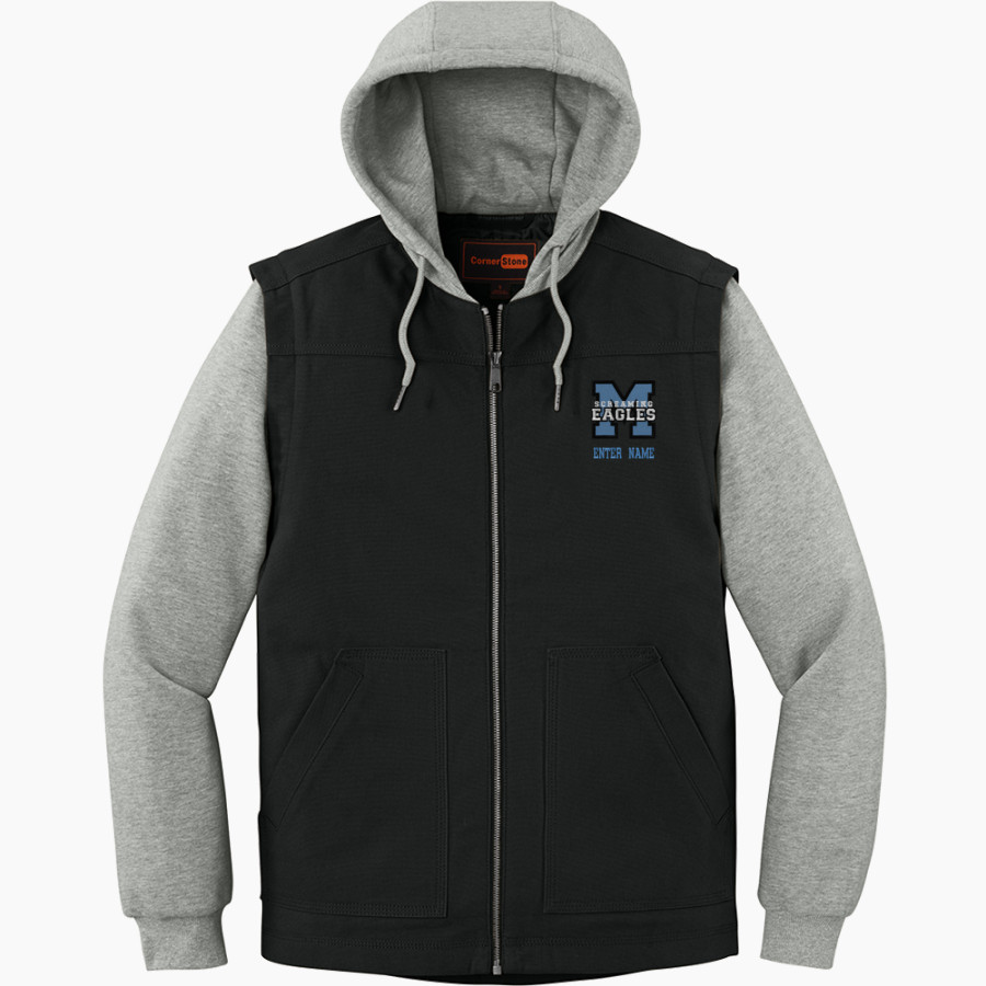 MIDLAKES HIGH SCHOOL SCREAMING EAGLES <span class="pdp-name-mascot">MIDLAKES SCREAMING EAGLES</span> CornerStone Men's Duck Fleece Full-Zip Hooded Jacket