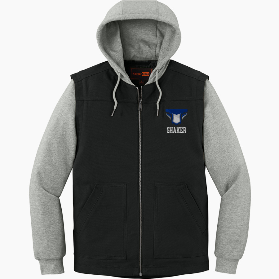 Shaker Bison <span class="pdp-name-mascot">Shaker Bison</span> CornerStone Men's Duck Fleece Full-Zip Hooded Jacket