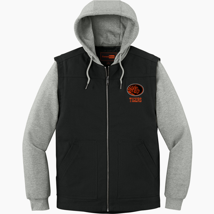 ECU Tigers <span class="pdp-name-mascot">East Central Tigers</span> CornerStone Men's Duck Fleece Full-Zip Hooded Jacket