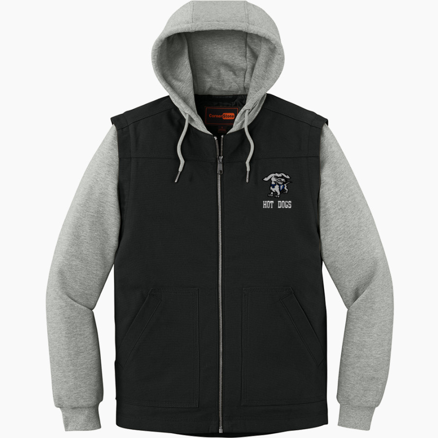 Frankfort Hot Dogs <span class="pdp-name-mascot">Frankfort Hot Dogs</span> CornerStone Men's Duck Fleece Full-Zip Hooded Jacket