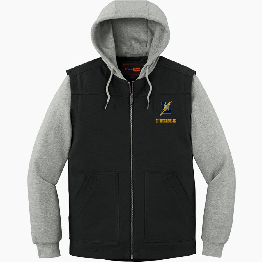 LITTLESTOWN HIGH SCHOOL THUNDERBOLTS CornerStone Men's Duck Fleece Full-Zip Hooded Jacket