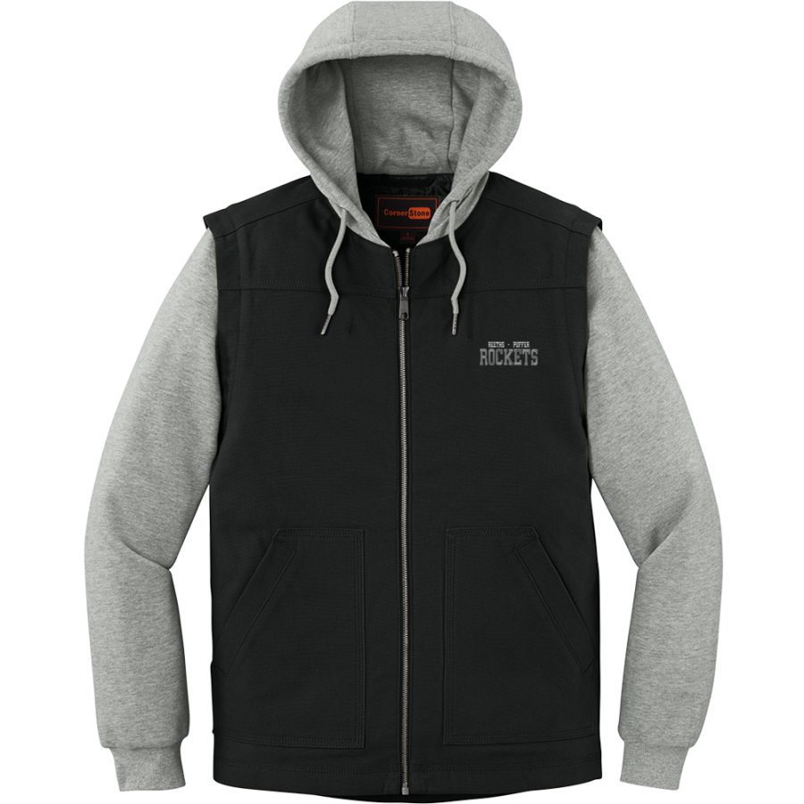 REETHS-PUFFER HIGH SCHOOL ROCKETS <span class="pdp-name-mascot">REETHS - PUFFER ROCKETS</span> CornerStone Men's Duck Fleece Full-Zip Hooded Jacket