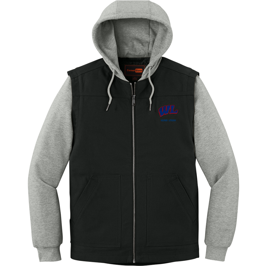 Wisconsin Lutheran Vikings <span class="pdp-name-mascot">Wisconsin Lutheran Vikings</span> CornerStone Men's Duck Fleece Full-Zip Hooded Jacket