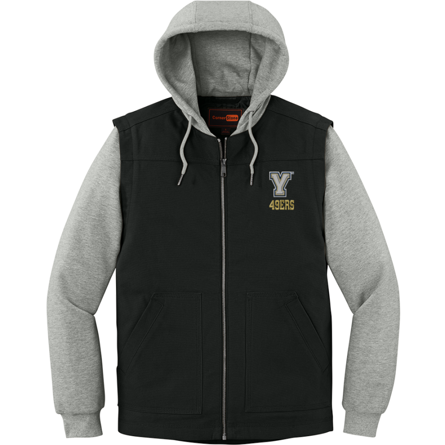 Yuba College 49ers <span class="pdp-name-mascot">Yuba College 49ers</span> CornerStone Men's Duck Fleece Full-Zip Hooded Jacket