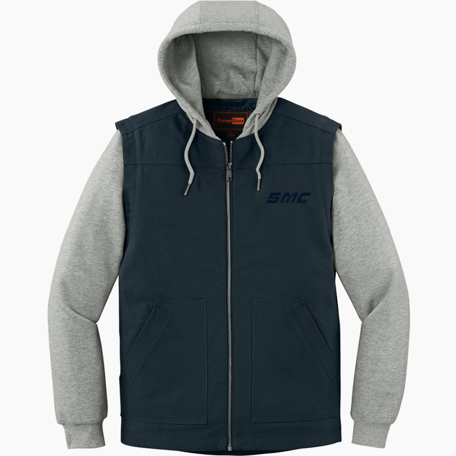 Santa Monica Corsairs <span class="pdp-name-mascot">Santa Monica College Corsairs</span> CornerStone Men's Duck Fleece Full-Zip Hooded Jacket