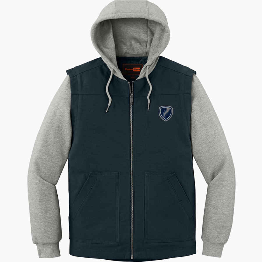 Manhattan Christian Thunder <span class="pdp-name-mascot">Manhattan Christian Thunder</span> CornerStone Men's Duck Fleece Full-Zip Hooded Jacket