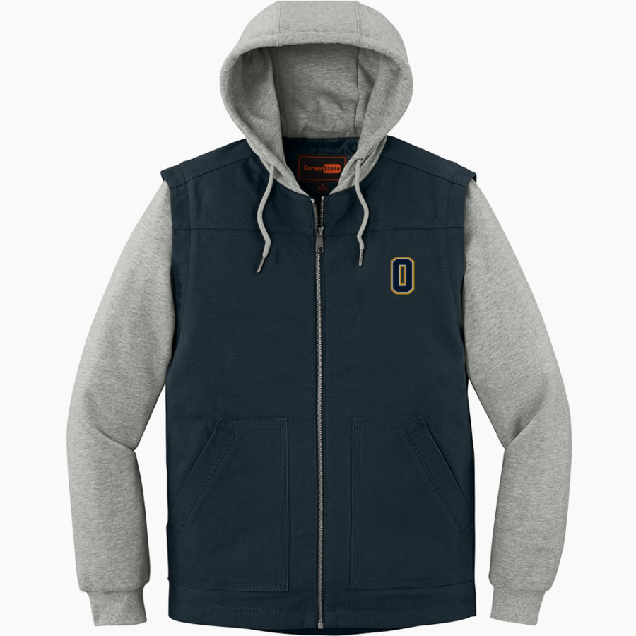 Oxford Wildcats <span class="pdp-name-mascot">Oxford Wildcats</span> CornerStone Men's Duck Fleece Full-Zip Hooded Jacket