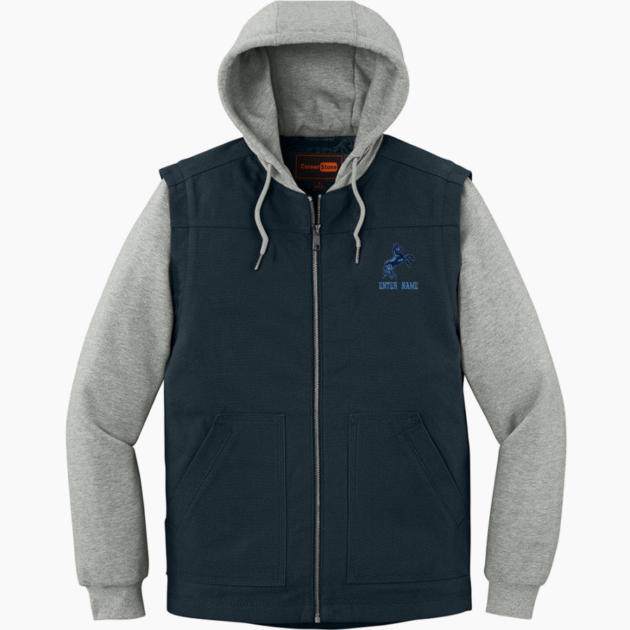Mannion Mustangs <span class="pdp-name-mascot">Mannion Mustangs</span> CornerStone Men's Duck Fleece Full-Zip Hooded Jacket