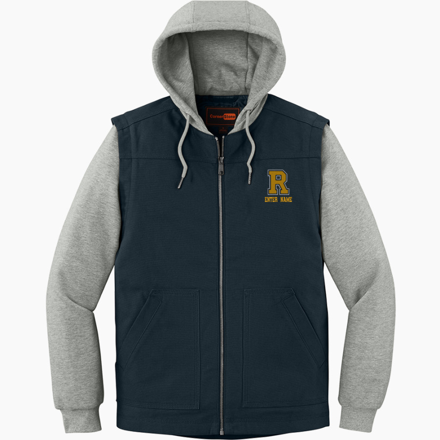 Rochester YellowJackets <span class="pdp-name-mascot">University of Rochester Athletics</span> CornerStone Men's Duck Fleece Full-Zip Hooded Jacket