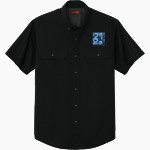 BARTLESVILLE HIGH SCHOOL BRUINS <span class="pdp-name-mascot">BARTLESVILLE BRUINS</span> CornerStone Men's Short Sleeve Select Ripstop Shirt Front Thumbnail