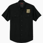 Wingate University Bulldogs <span class="pdp-name-mascot">Wingate Bulldogs</span> CornerStone Men's Short Sleeve Select Ripstop Shirt Front Thumbnail