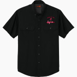 DOVER HIGH SCHOOL LONGHORNS CornerStone Men's Short Sleeve Select Ripstop Shirt Front Thumbnail