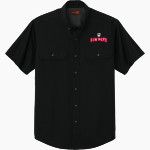 PACT Charter School Official Online Store <span class="pdp-name-mascot">Pact Charter Panthers</span> CornerStone Men's Short Sleeve Select Ripstop Shirt Front Thumbnail