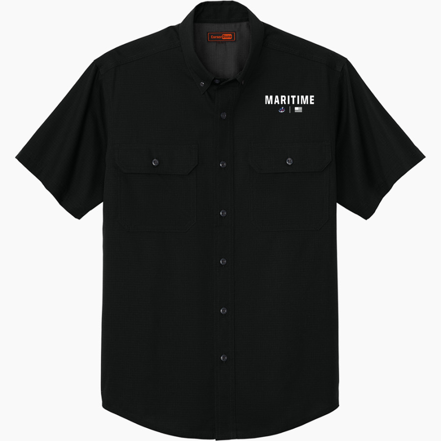 Maritime Privateers <span class="pdp-name-mascot">SUNY Maritime Privateers</span> CornerStone Men's Short Sleeve Select Ripstop Shirt