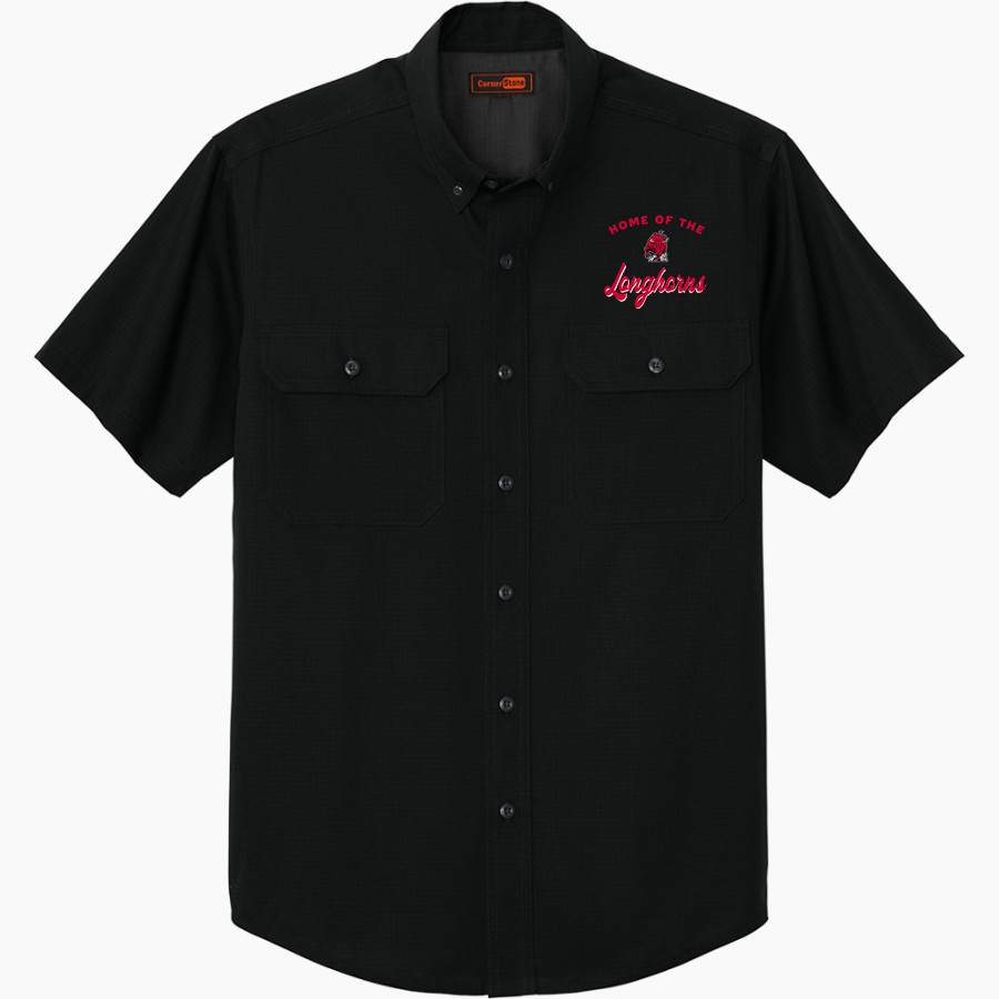 DOVER HIGH SCHOOL LONGHORNS CornerStone Men's Short Sleeve Select Ripstop Shirt