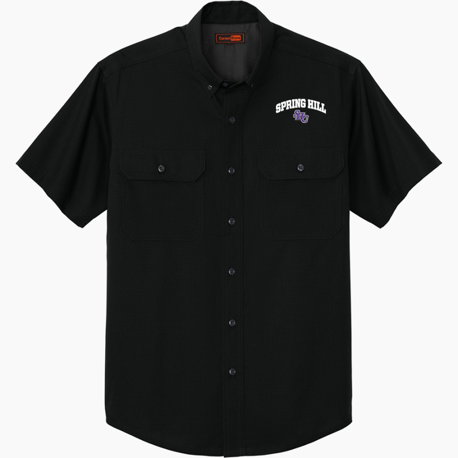 Spring Hill Badgers <span class="pdp-name-mascot">Spring Hill Badgers</span> CornerStone Men's Short Sleeve Select Ripstop Shirt