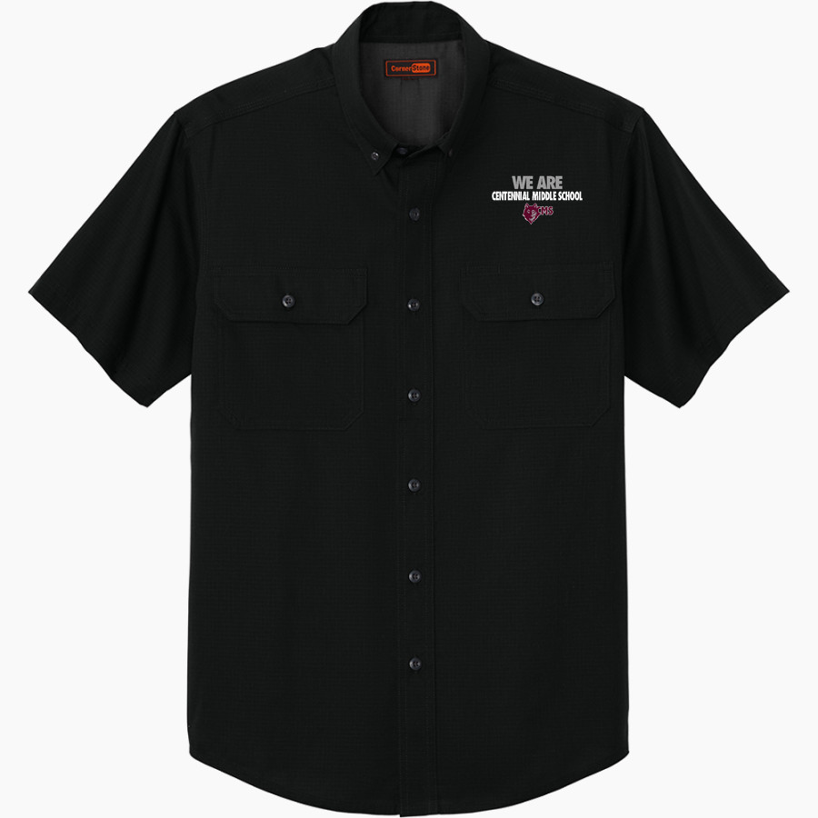 Centennial Middle School Timberwolves <span class="pdp-name-mascot">Centennial Middle School Wolves</span> CornerStone Men's Short Sleeve Select Ripstop Shirt