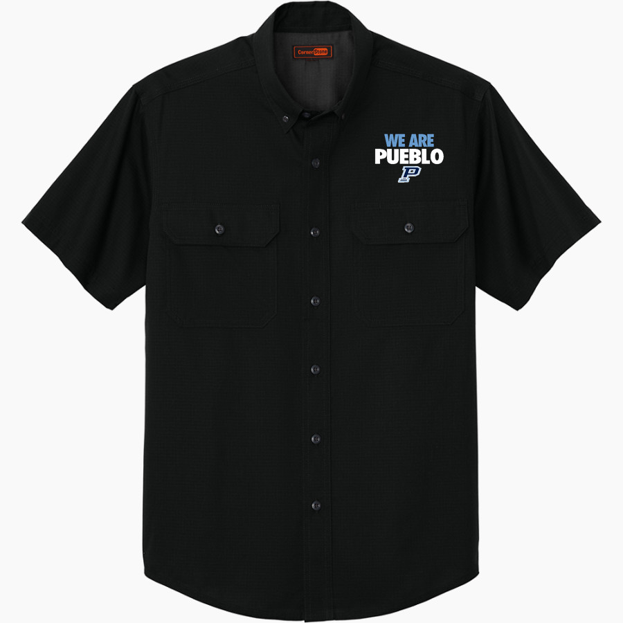 PUEBLO HIGH SCHOOL WARRIORS <span class="pdp-name-mascot">PUEBLO MAGNET WARRIORS</span> CornerStone Men's Short Sleeve Select Ripstop Shirt