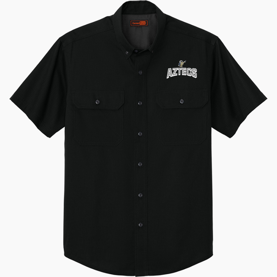 FARMERSVILLE HIGH SCHOOL AZTECS <span class="pdp-name-mascot">FARMERSVILLE AZTECS</span> CornerStone Men's Short Sleeve Select Ripstop Shirt